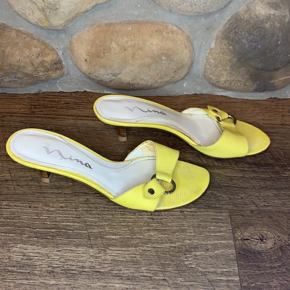Nina yellow heeled sandal - Picture 2 of 5